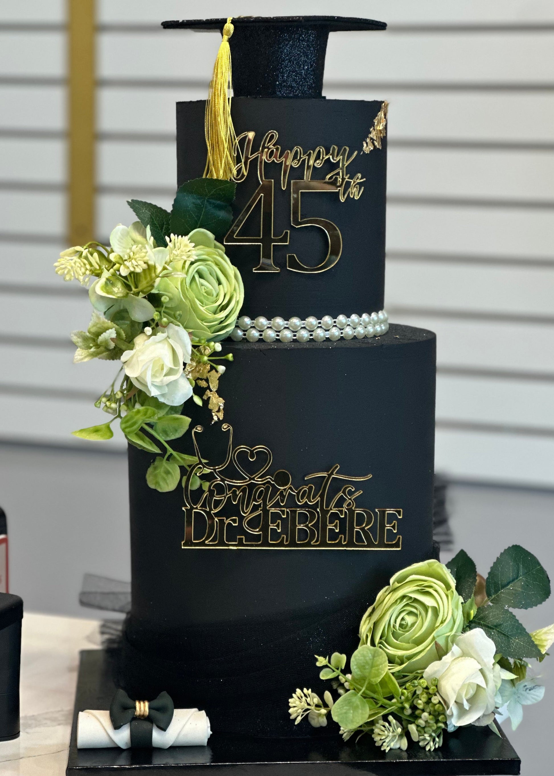 Graduation - Floral Drip - 2 Tier