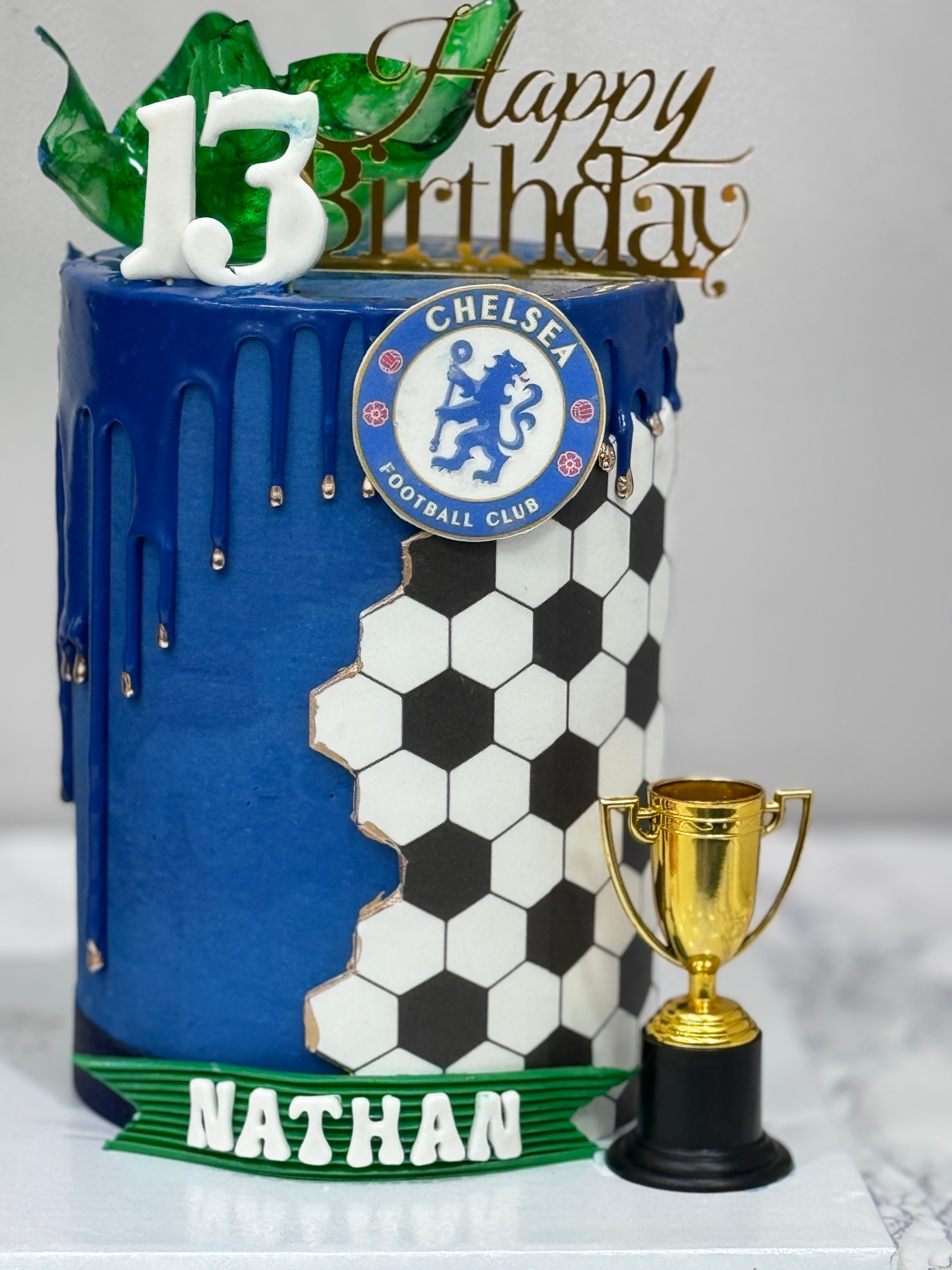 Soccer wrap cake