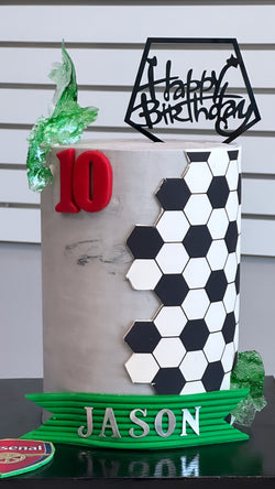 Soccer wrap cake