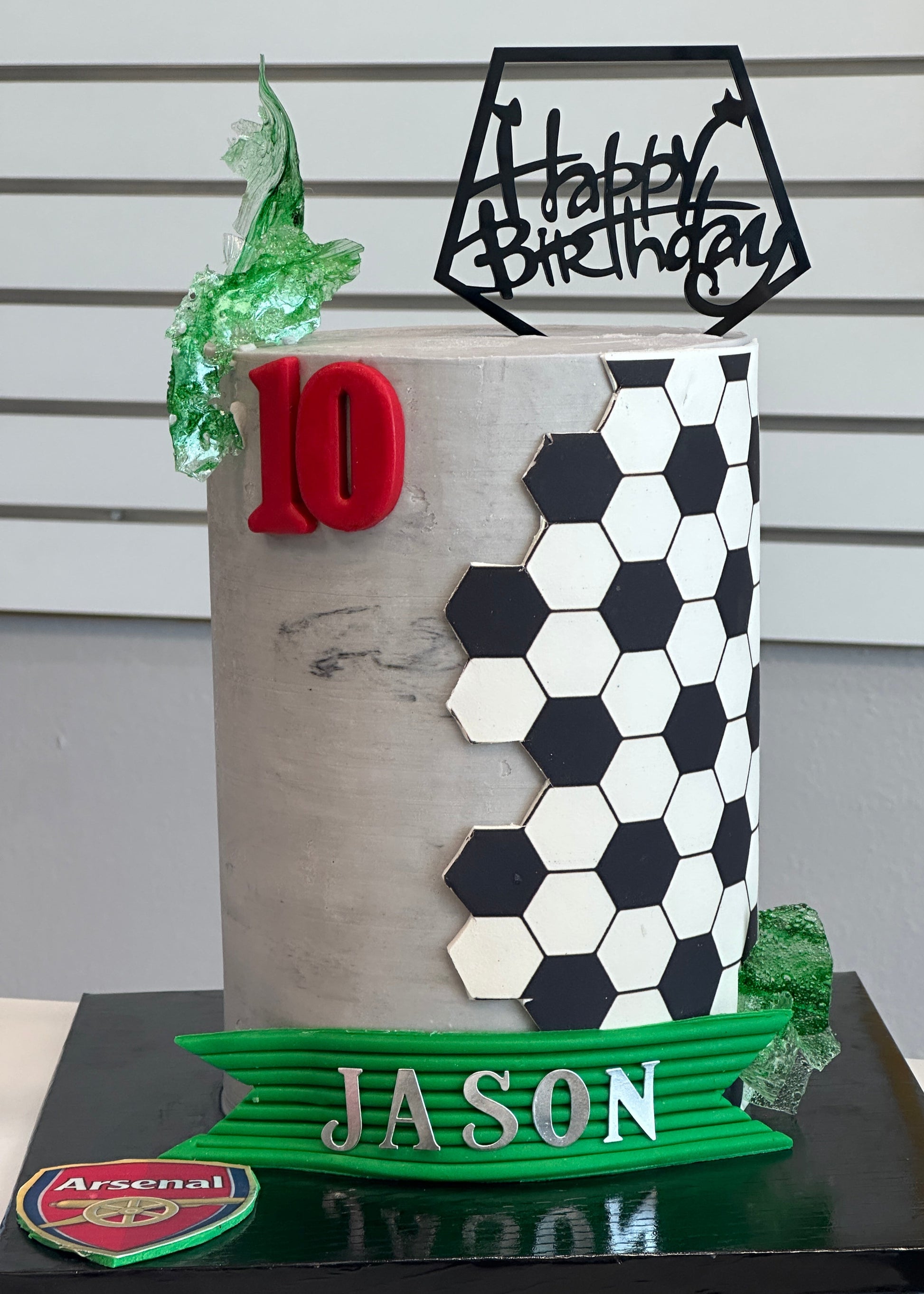 Soccer wrap cake