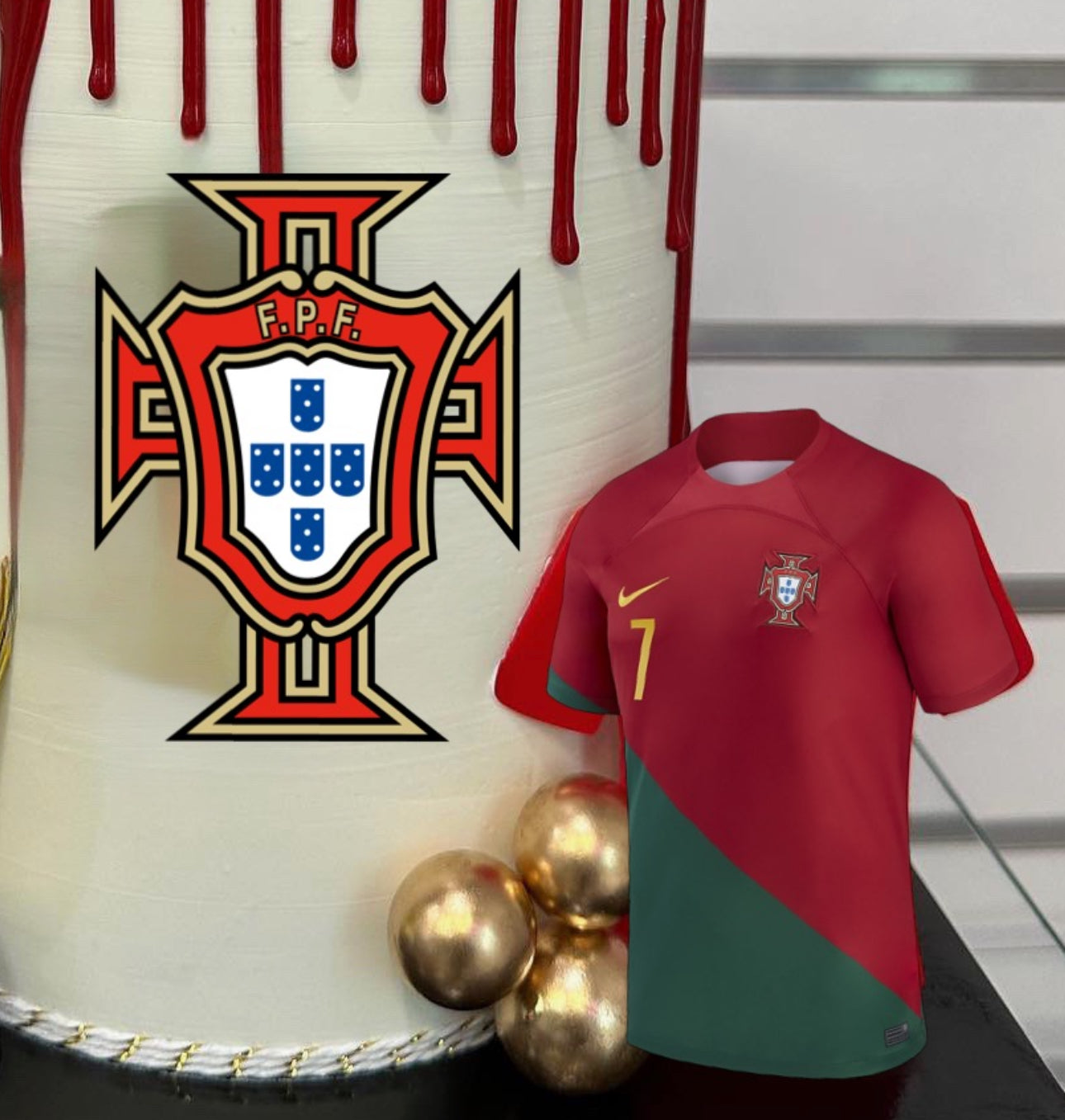Soccer Drip cake