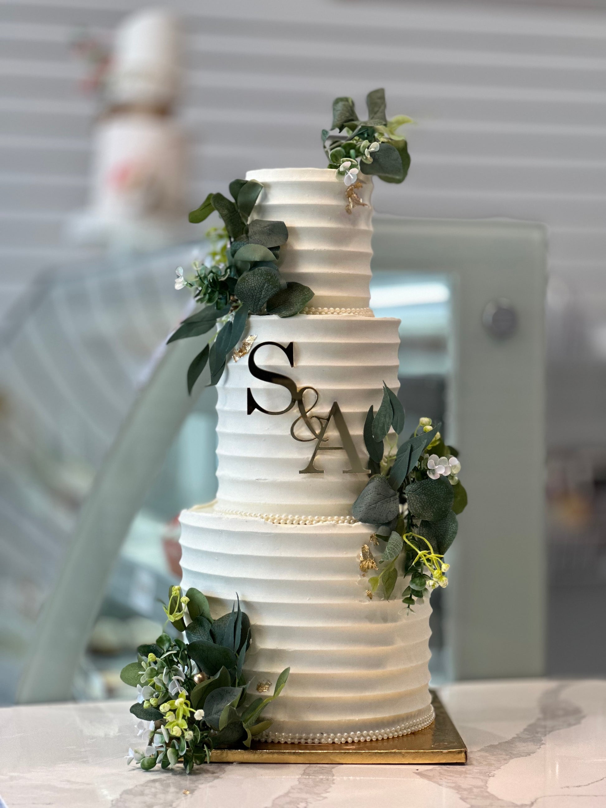 Bridal - cascading flowers - Combed