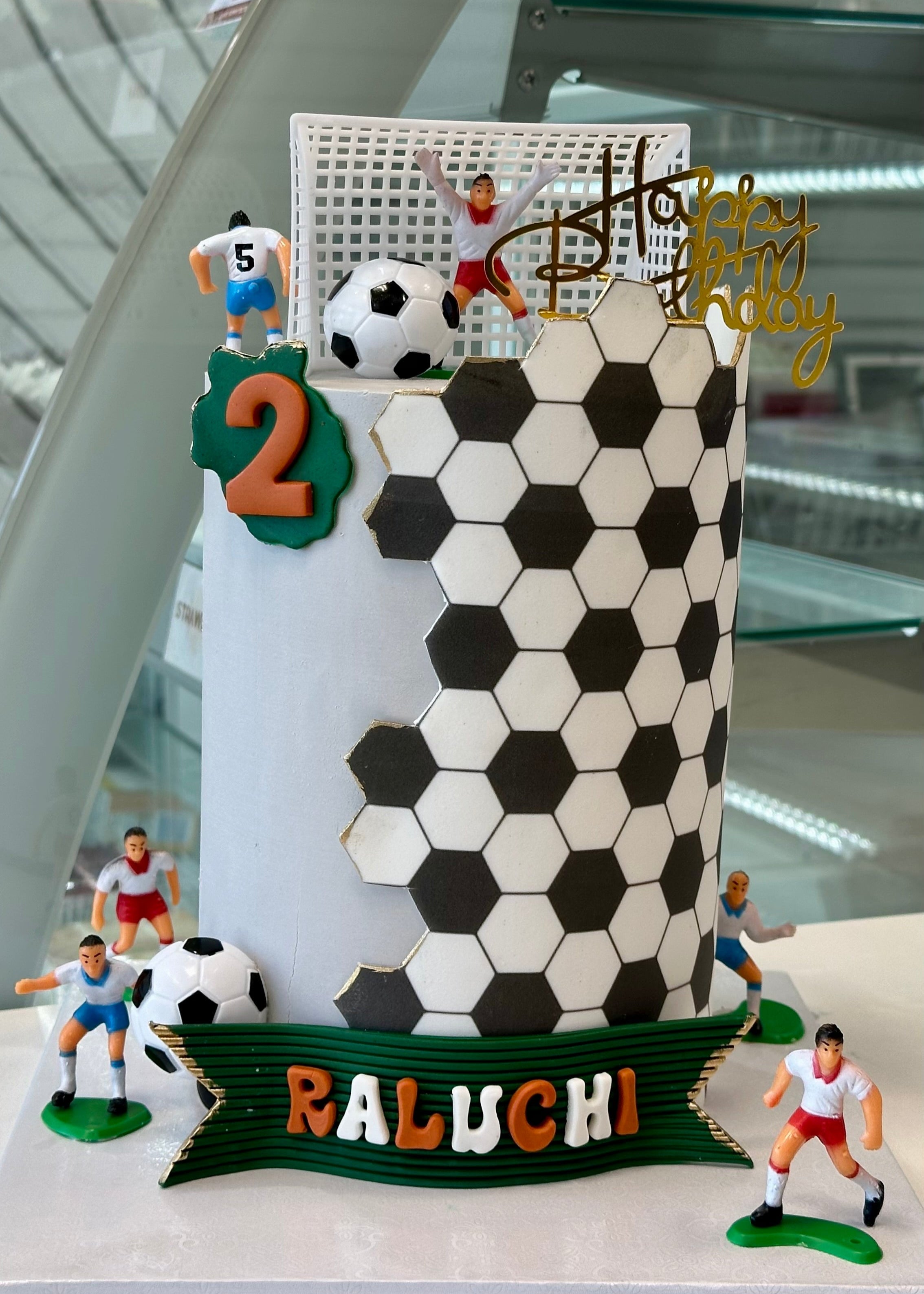 Soccer wrap cake
