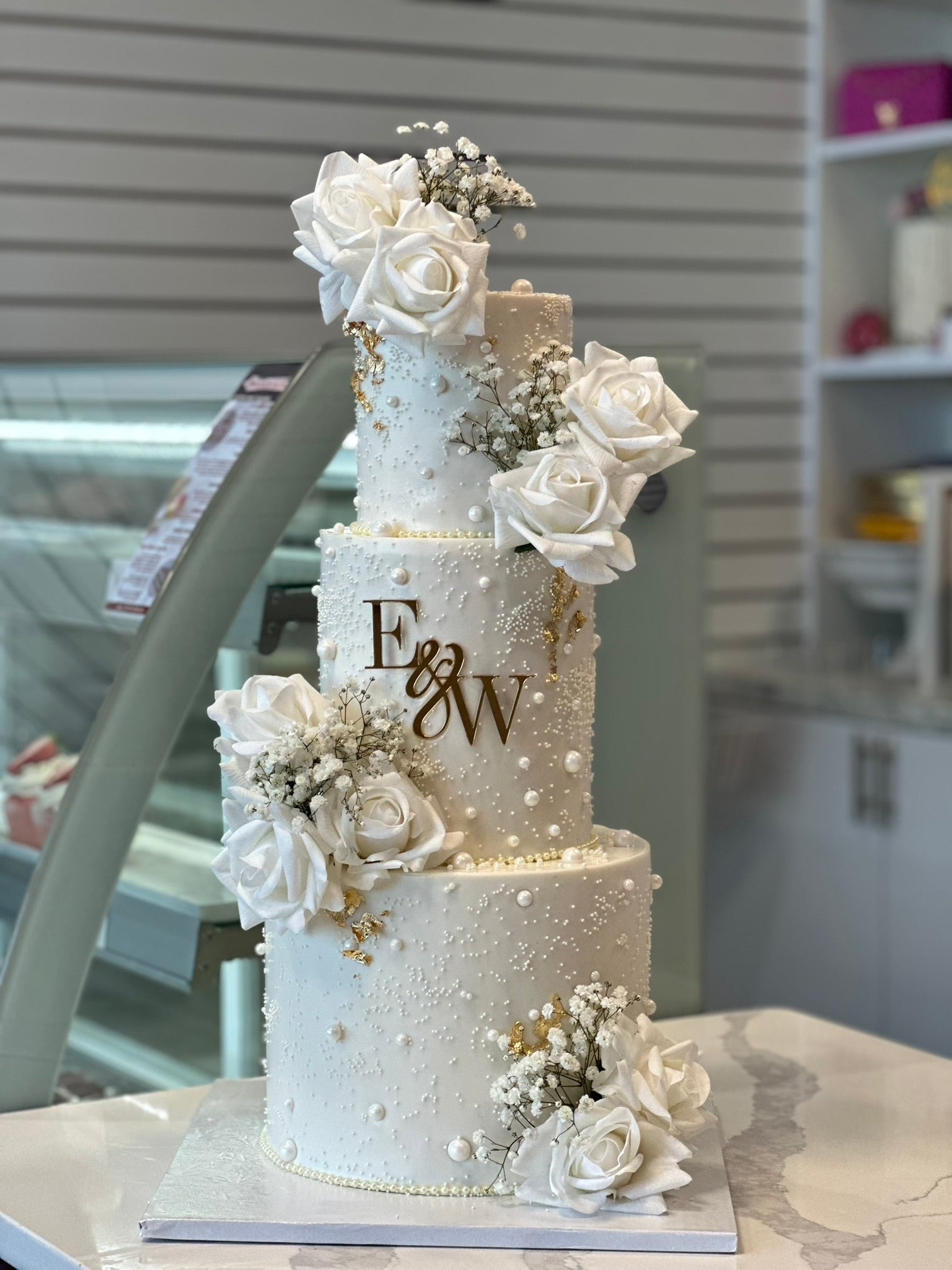 Bridal - cascading flowers - Baby breath