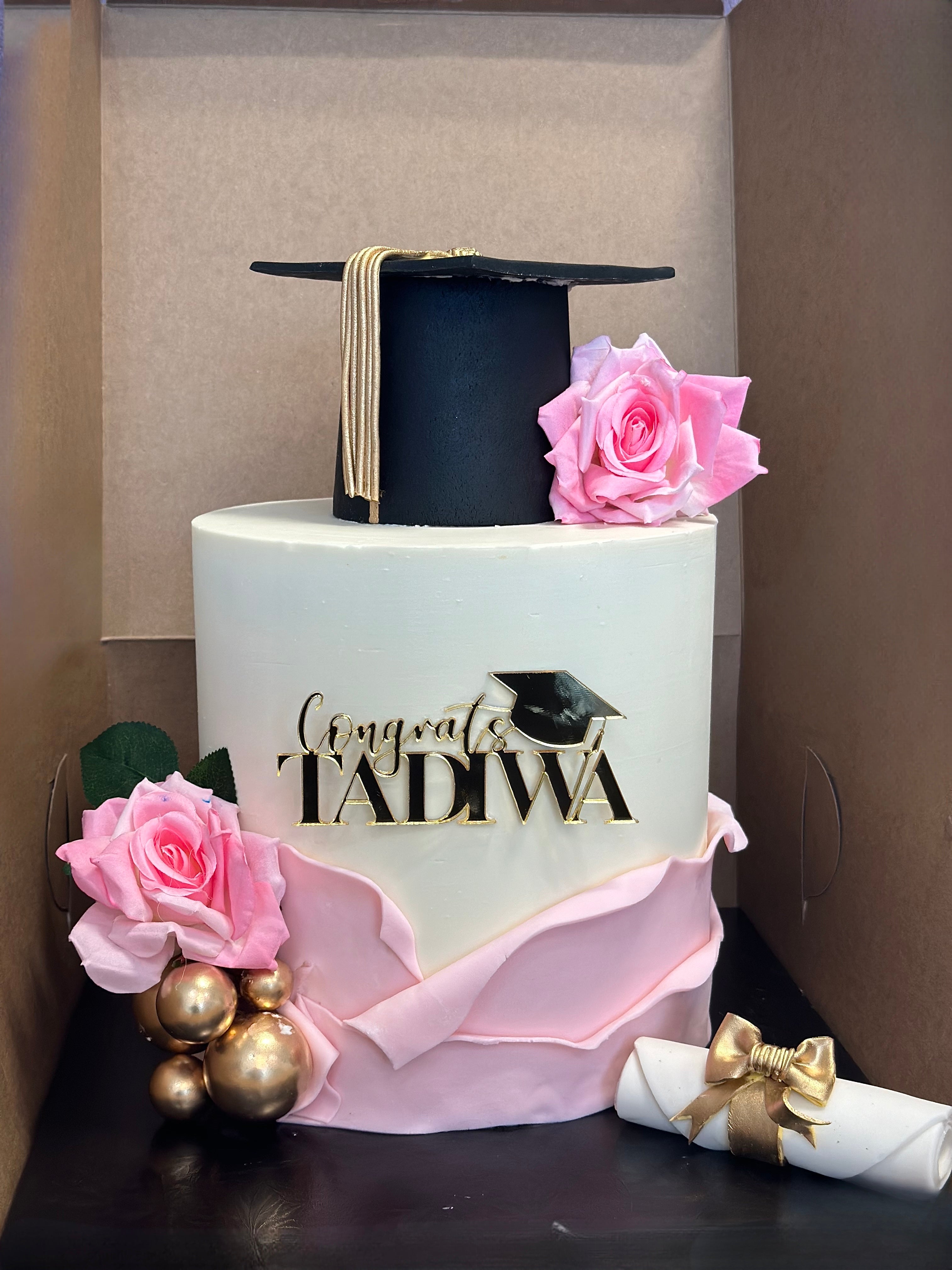 Floral Graduation cake