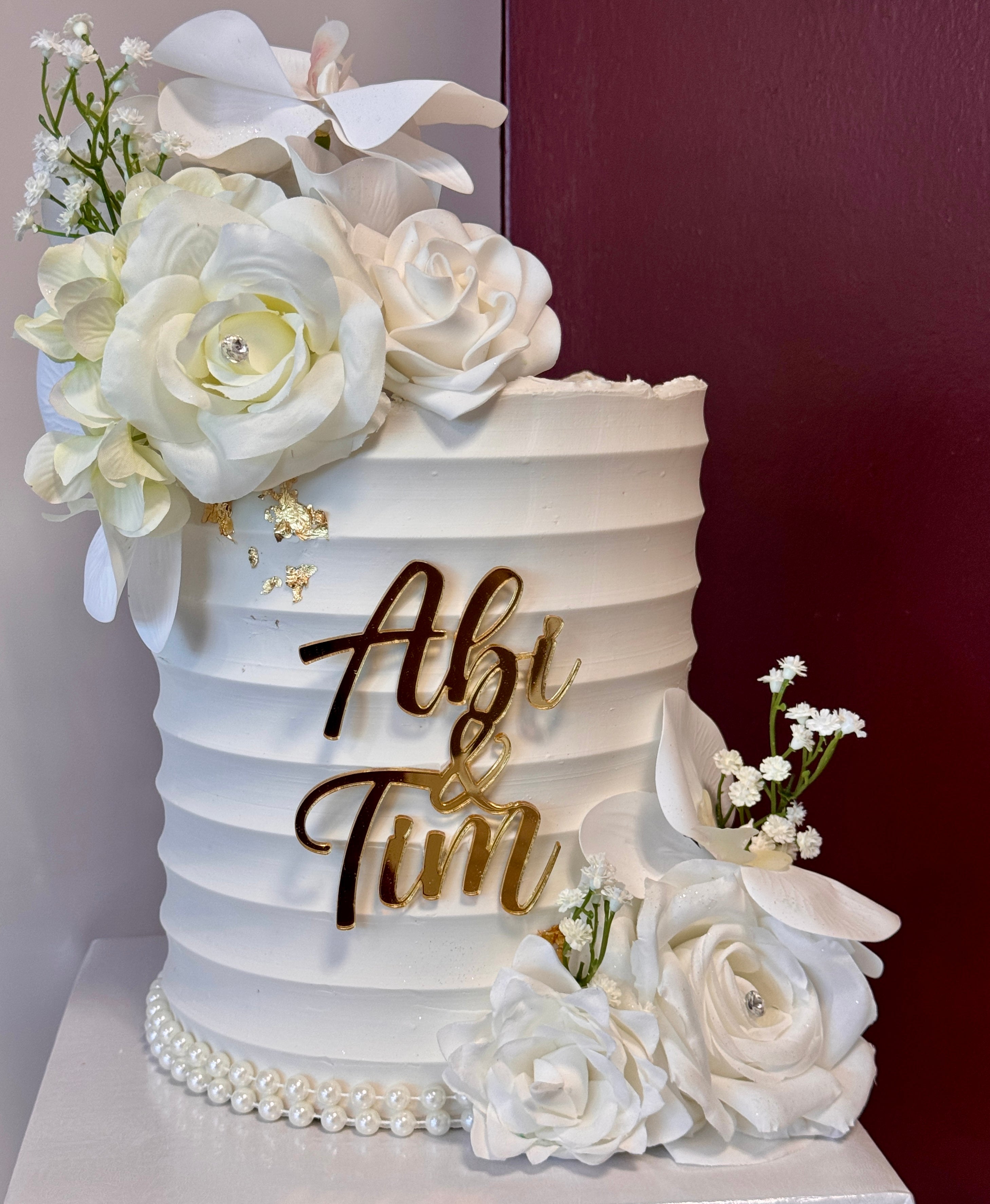 Bridal - cascading flowers - Baby breath