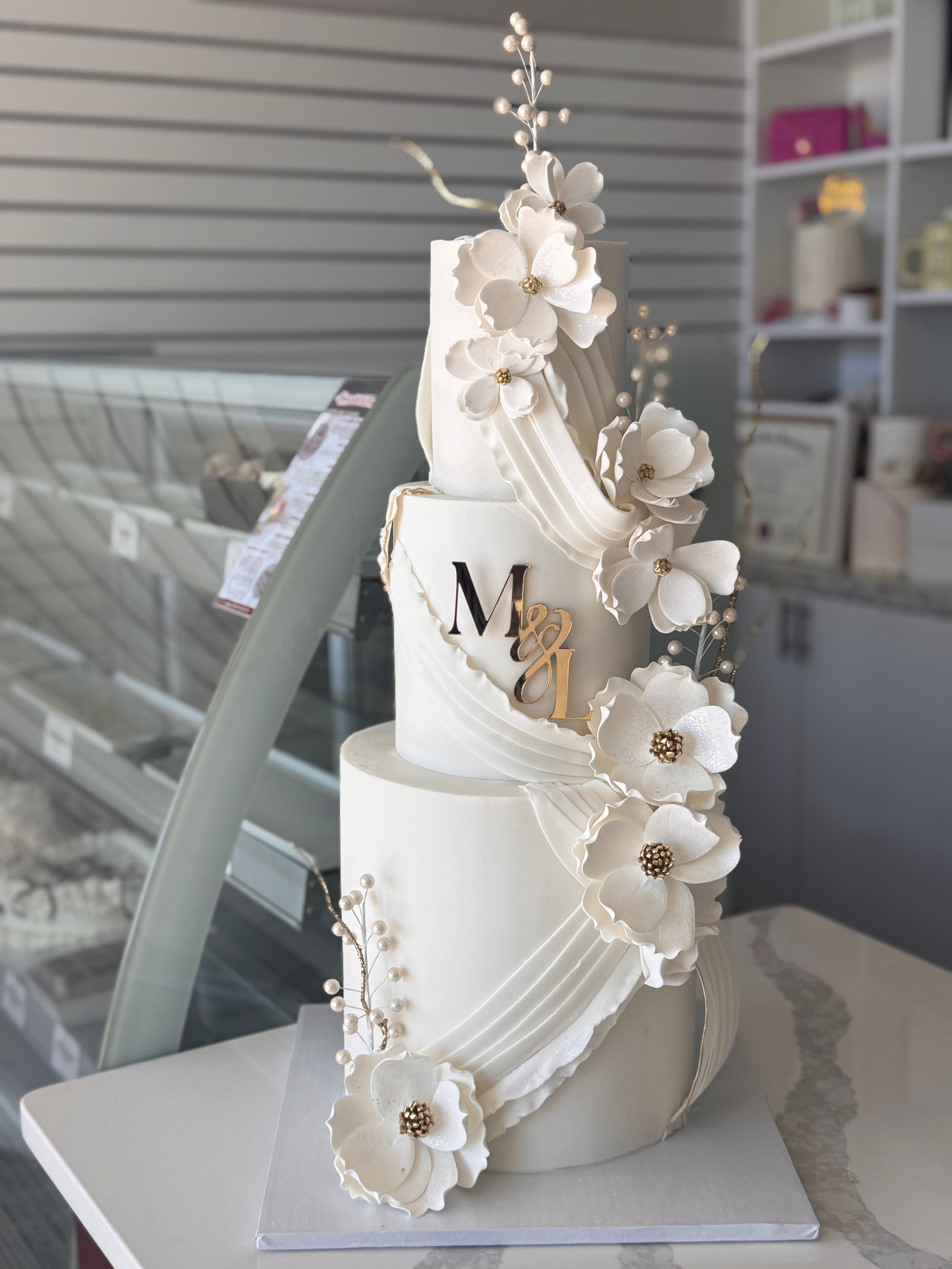 Bridal - cascading flowers - Baby breath