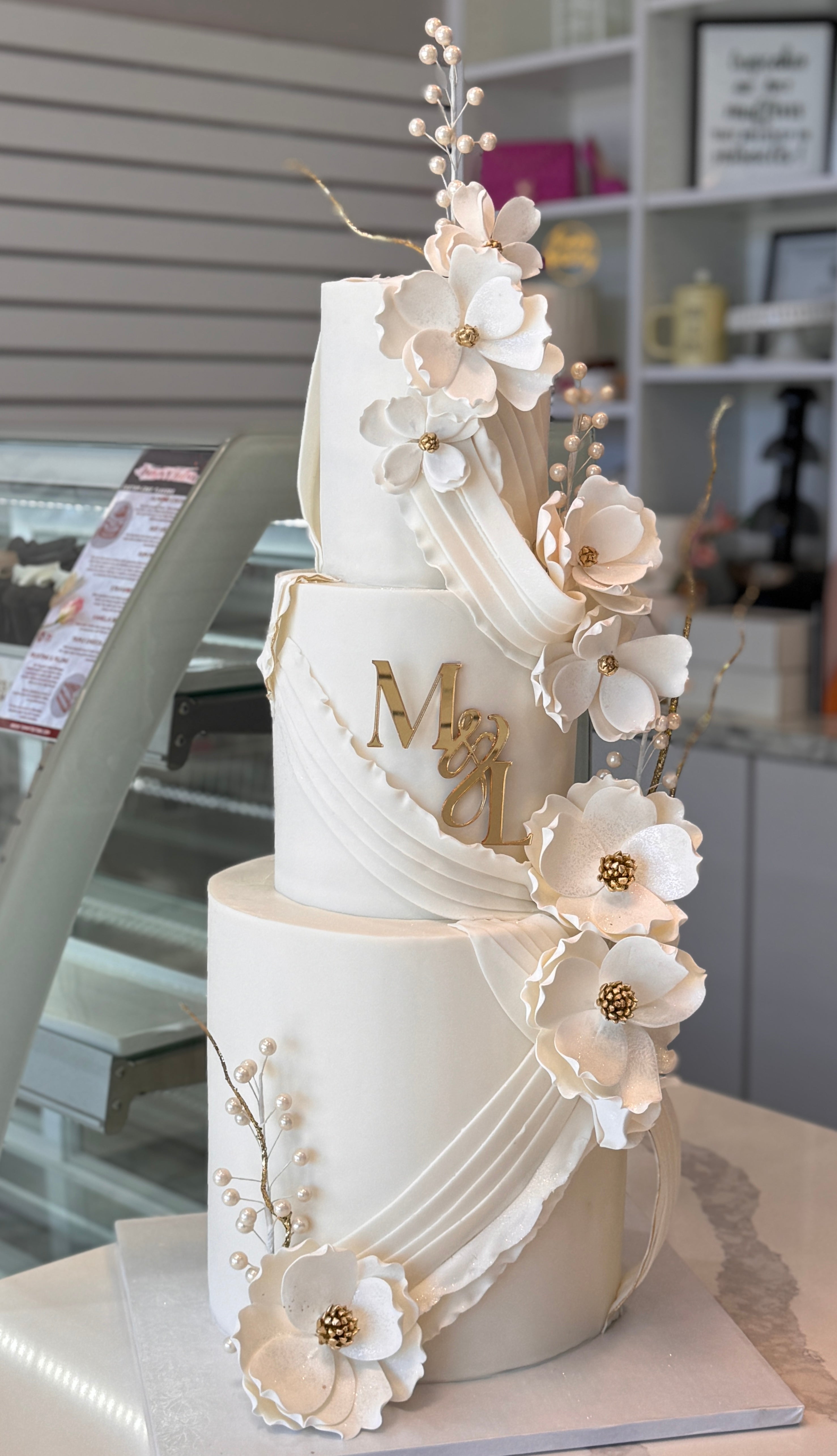 Bridal - cascading flowers - Baby breath