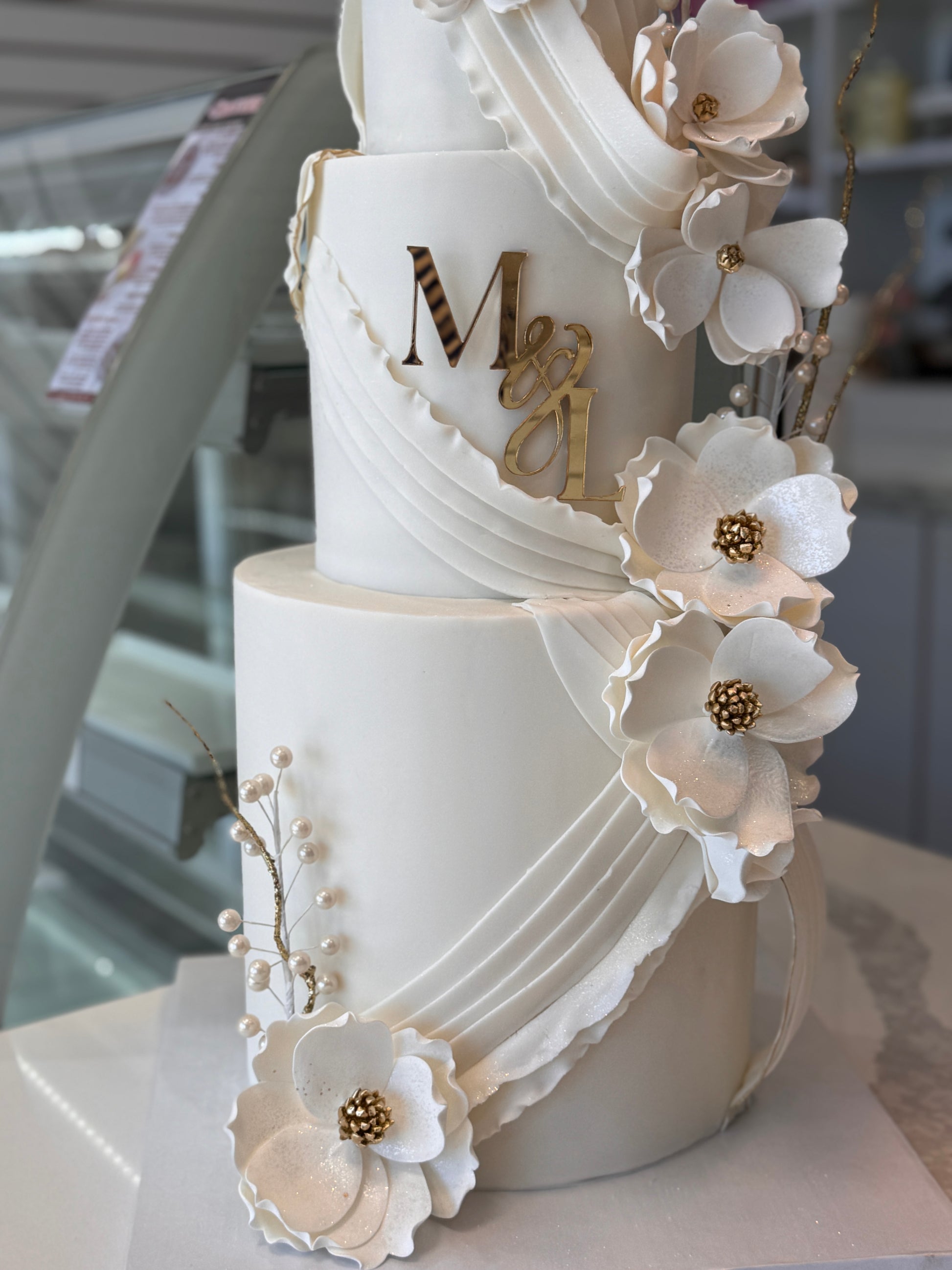 Bridal - cascading flowers - Baby breath