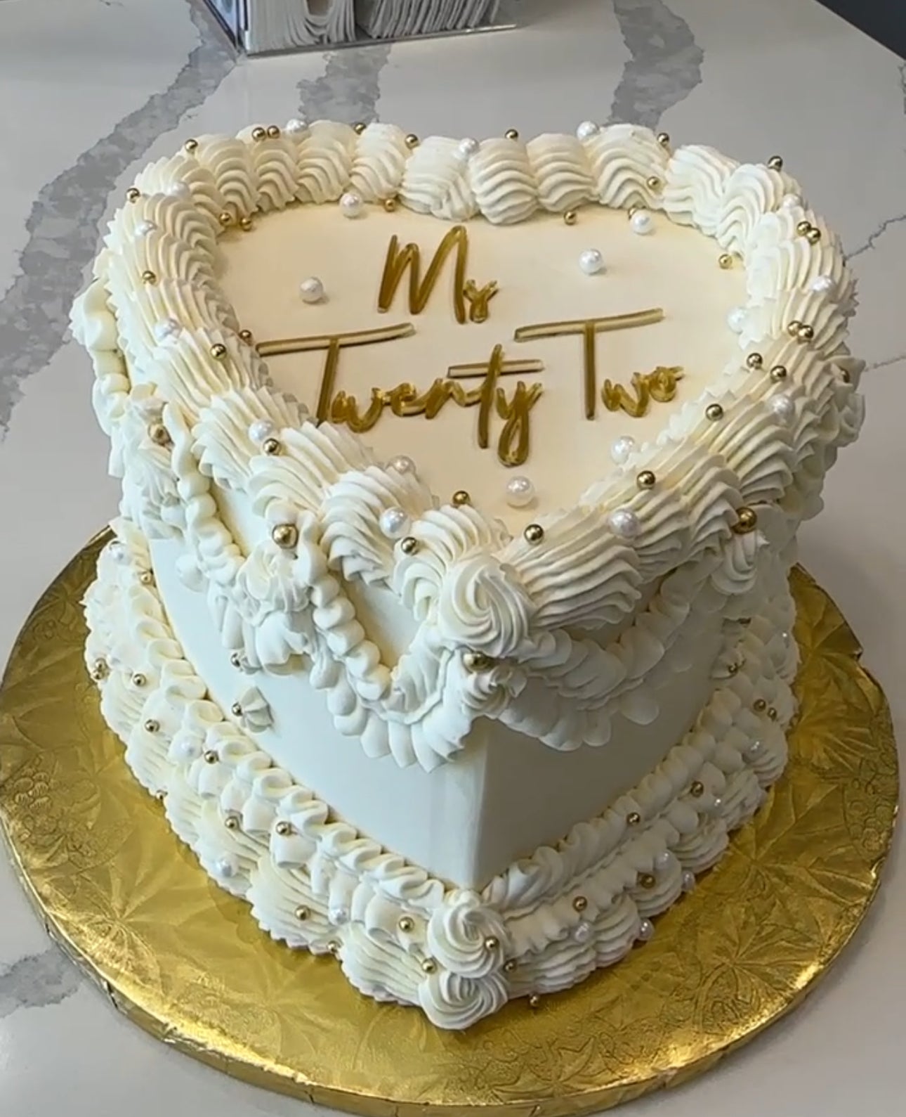Vintage Heart Cake