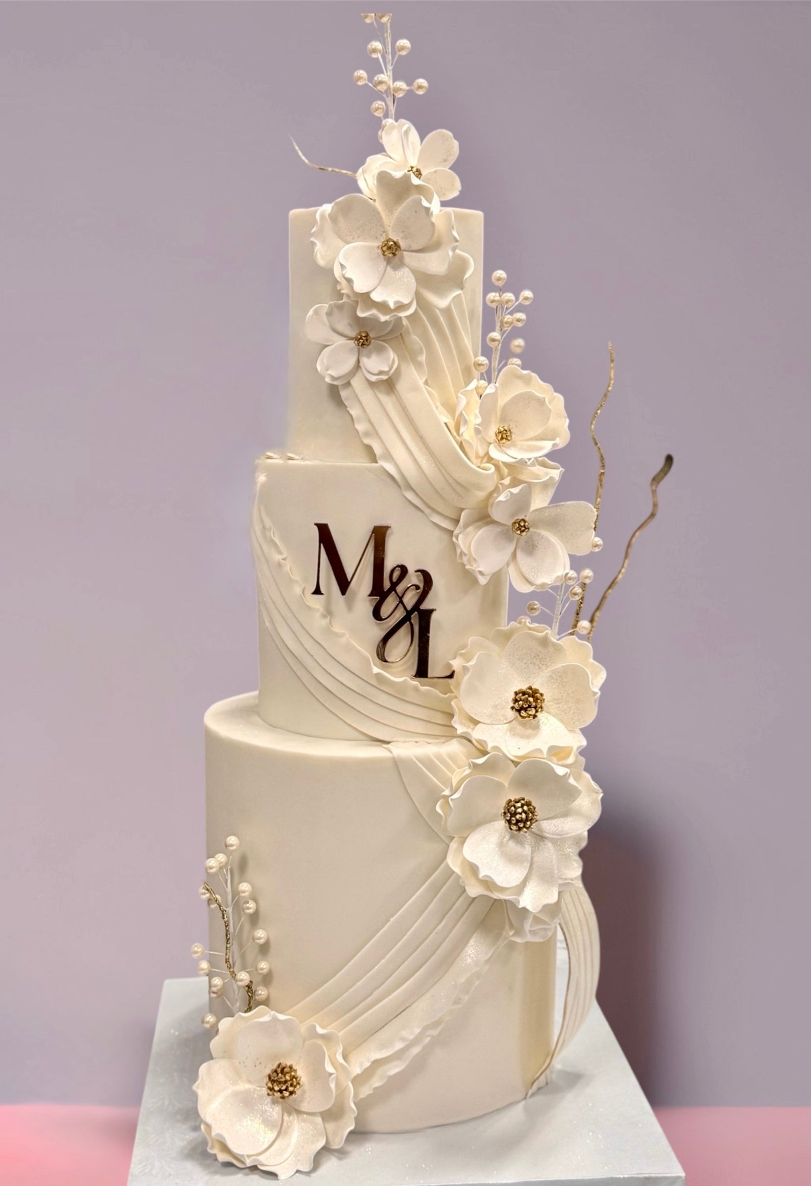 Bridal - cascading flowers - Baby breath