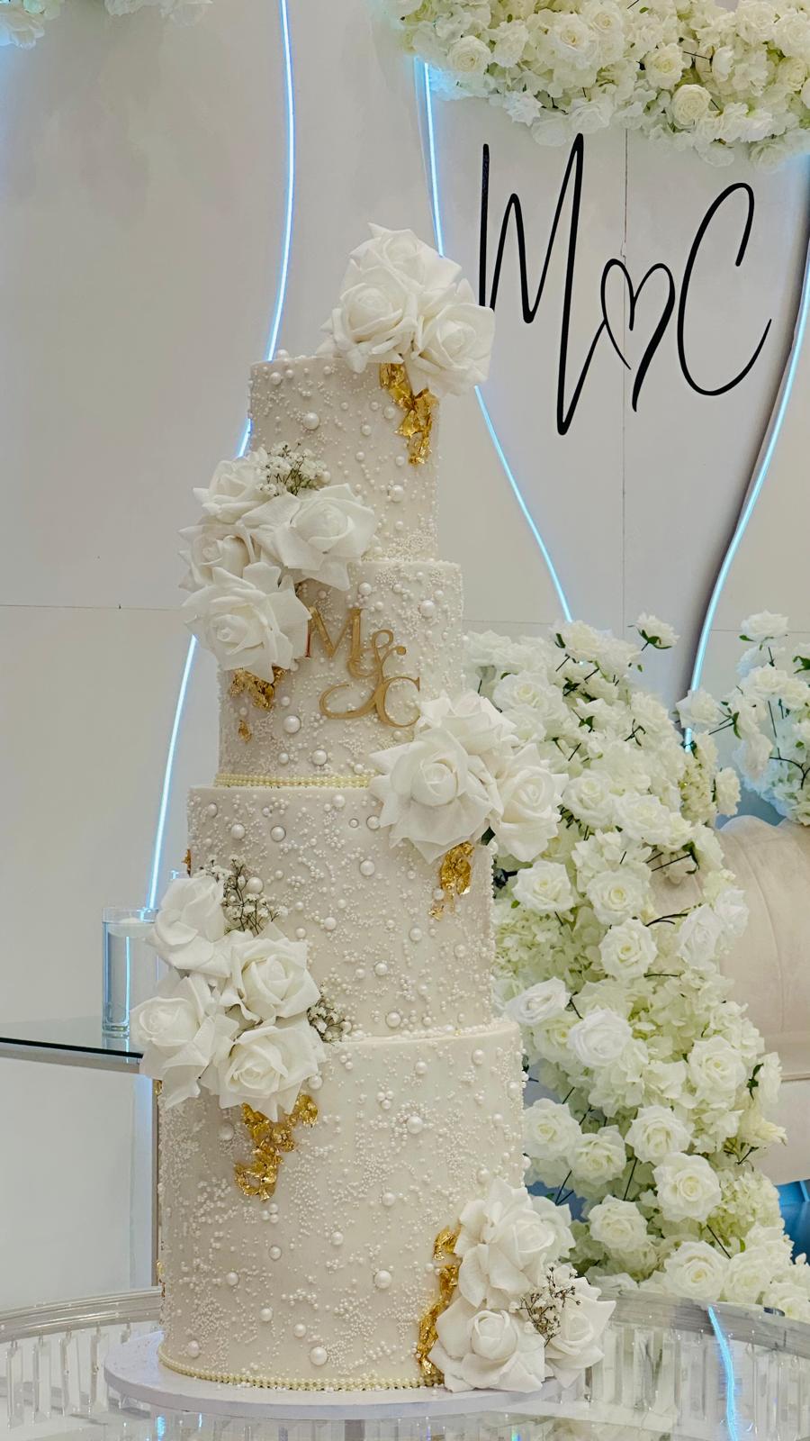 Bridal - cascading flowers - Baby breath